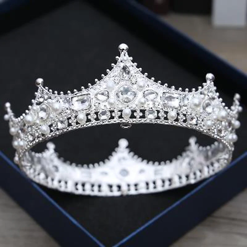Snuoy Винтаж барокко королева для женщин корона король тиара средневековый Ретро