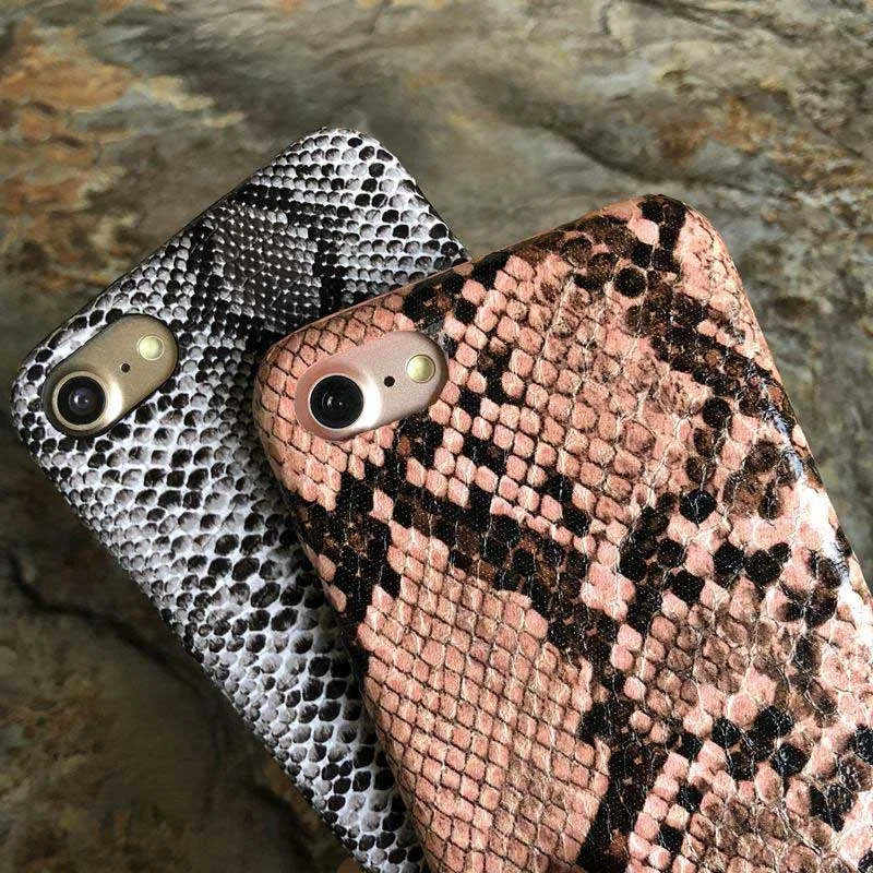 Винтажный чехол для телефона из змеиной кожи iPhone X XR XS Max 11 Pro геометрический