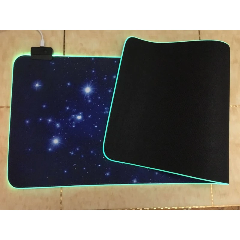 Большой игровой коврик для мыши 800*300 мм L RGB 14 цветов светодиодное освещение USB с