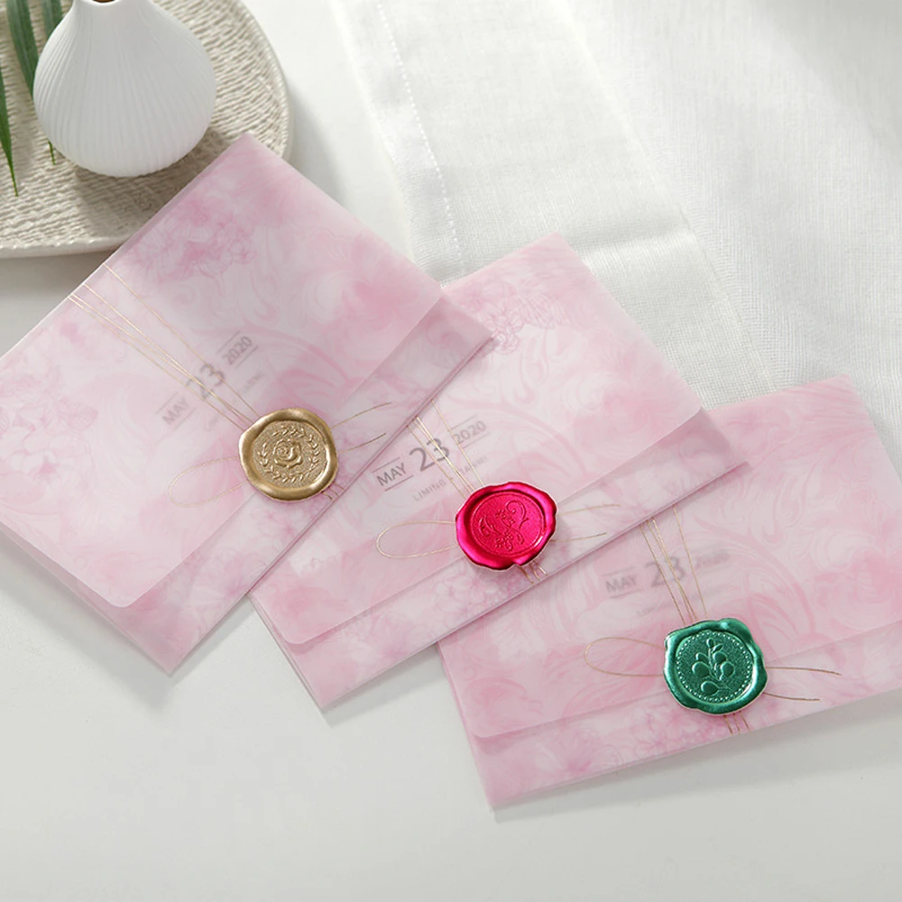 WISHMADE лазерная резка свадебные пригласительные открытки с восковой печатью