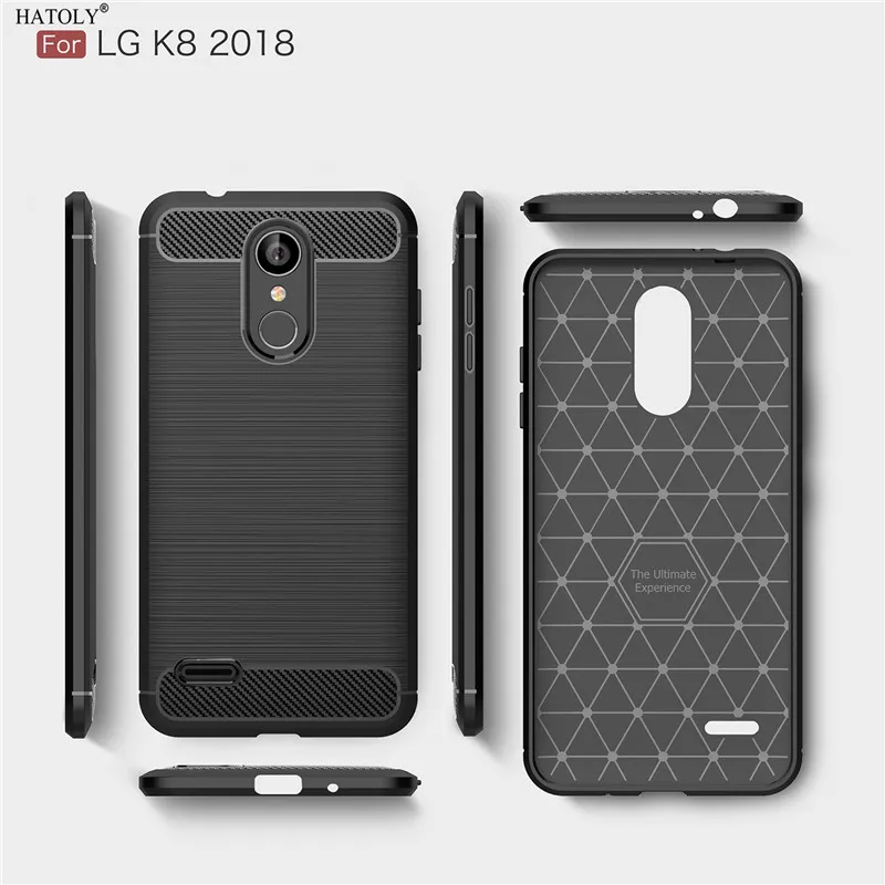HATOLY Case For LG K8 2018 / K9 Soft Rubber Carbon Fiber Cover Phone Fundas 5.0" | Мобильные телефоны и аксессуары