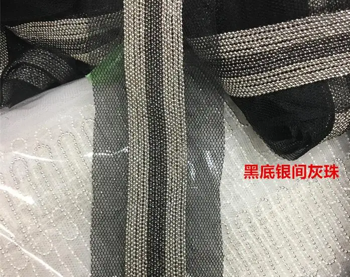1yds Grey beads in middle silver lace trim DIY clothing accessories handmade diy hat wasit decorative accessory Z709 | Дом и сад