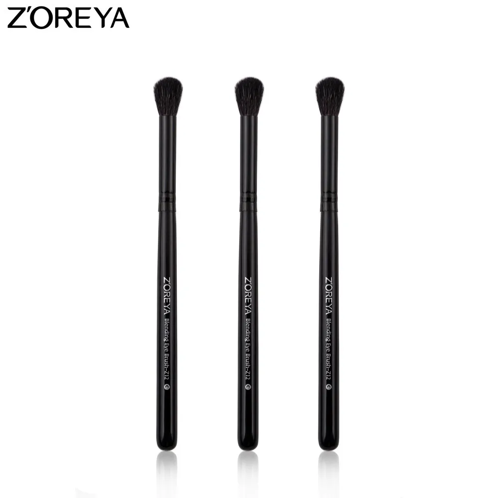 3pcs blending brush ZOREYA 3/5 шт., натуральные кисти из козьего волоса кисть для растушевки теней для глаз Базовая Кисть для макияжа, как глаз Макияж инструмент - Handle Color: 3pcs blending brush