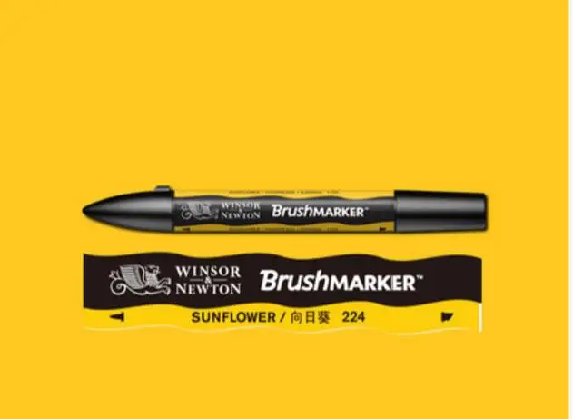 Winsor& Newton кисти маркеры краски кисти на спиртовой основе быстро сохнут красный желтый оранжевый коричневый тона художественные ручки - Цвет: Sunflower