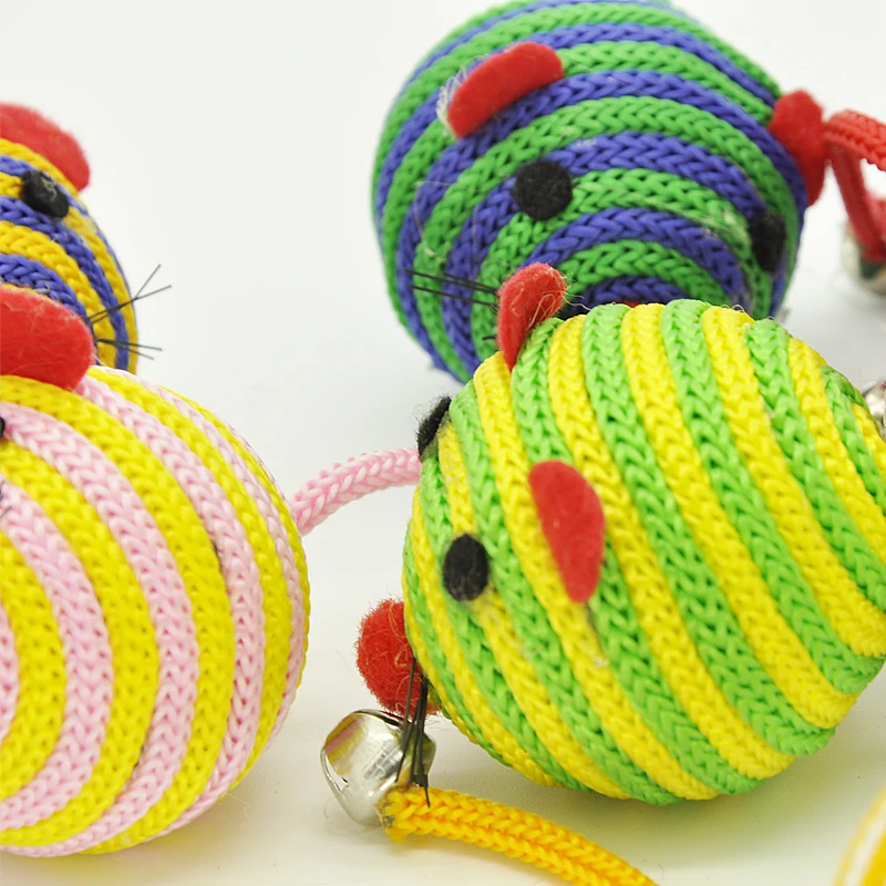 

New spherical plastic rope around the cat toy mouse cheap sell pet toy