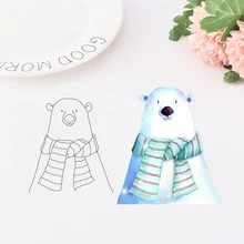 Прозрачная печать для DIY прозрачные силиконовые штампы Polar bear ПВХ