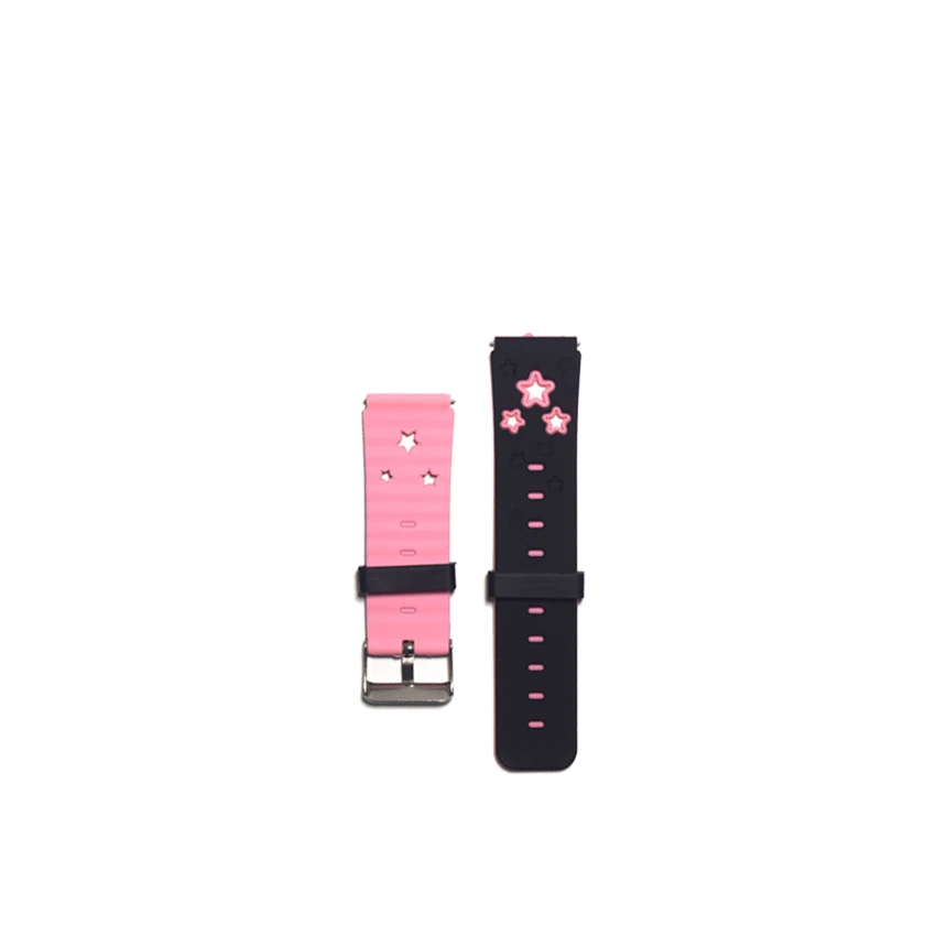 Pink-Black-Star Gps Смарт часы для детей Chlidren часы полосы для Q42 Q528 Q02 - Цвет: Pink-Black-Star