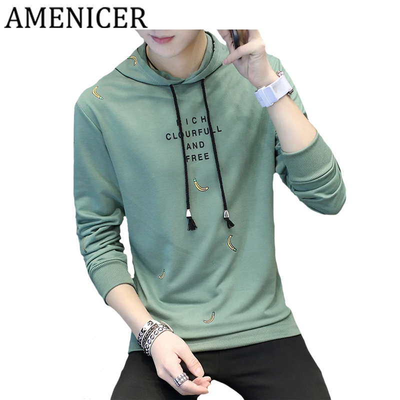 Мужская Социальной Капюшоном Банан Тонкий Узор Мультфильм Печатных Cool Полиэстер