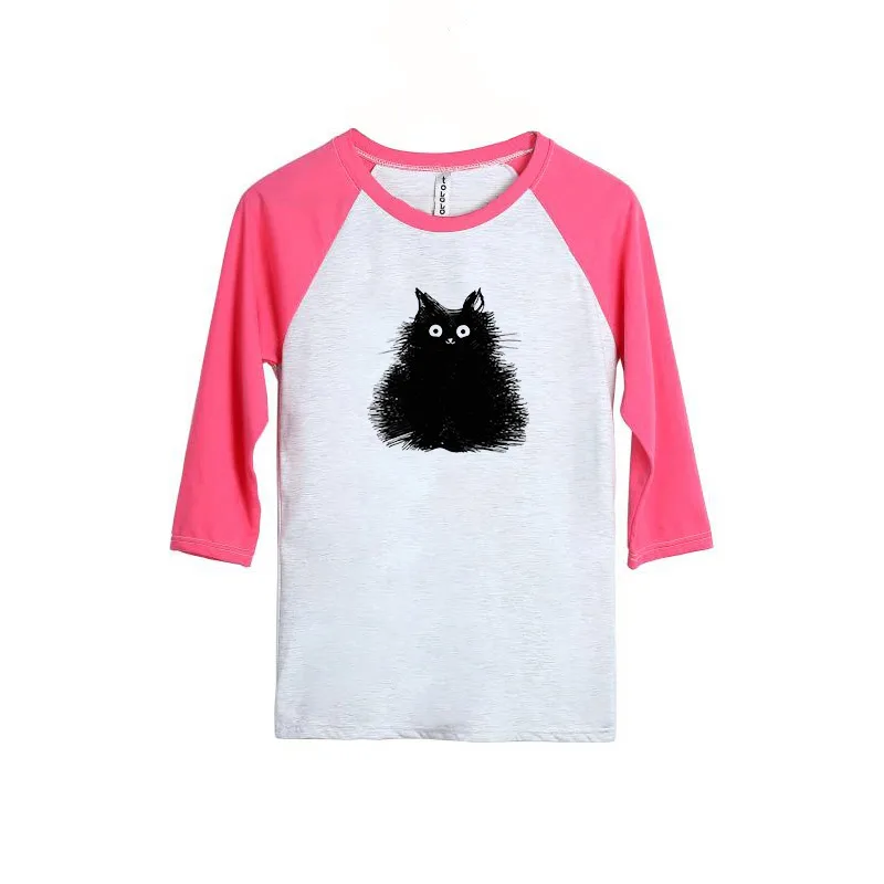 2019 женская футболка размера плюс удобная с котом и кофе летняя круглым