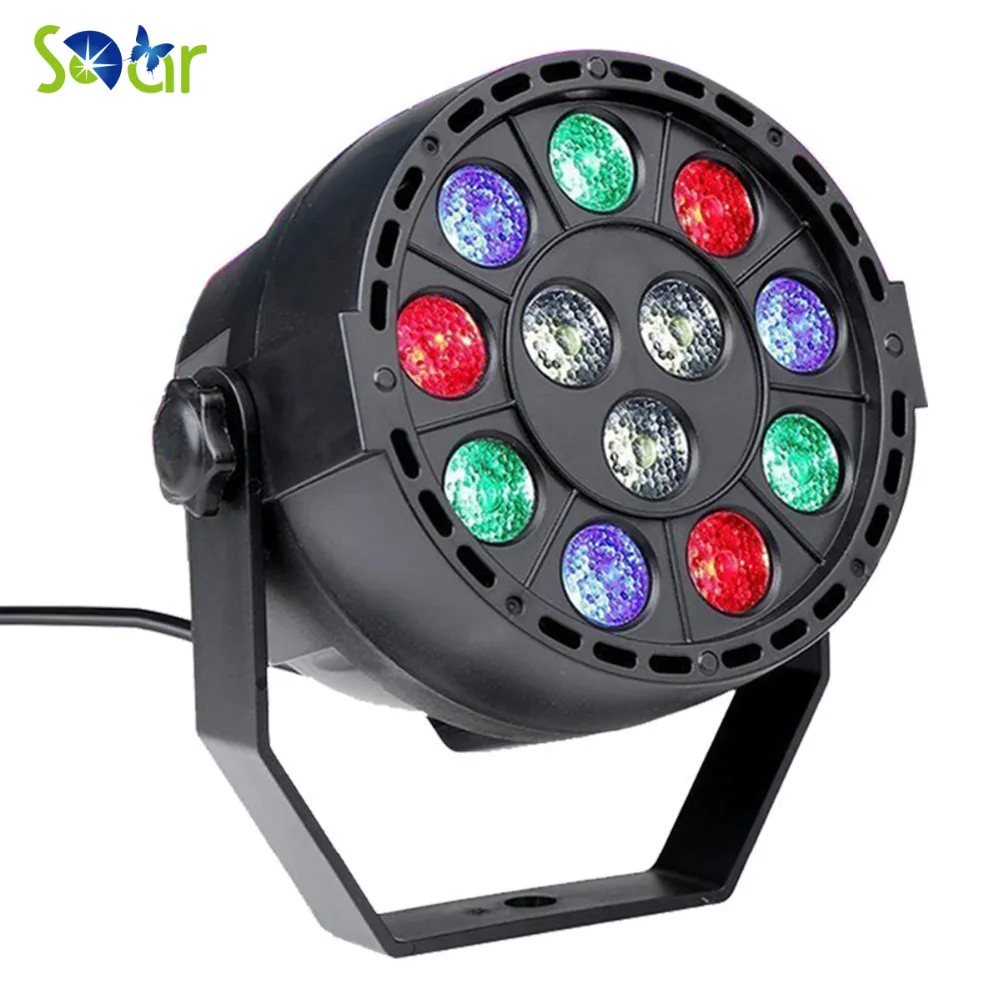 12LED PAR фары с RGB Магия DMX Эффект 4 вида цветов звук активировать сцены и нескольких