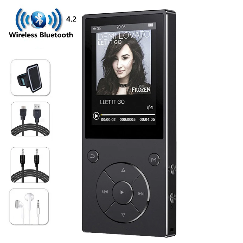 C11-Full Set-black Mp3-плеер с Bluetooth, встроенный динамик, металлический музыкальный плеер без потерь с fm-радио, электронная книга для Walkman с поддержкой tf-карты до 128 ГБ - Цвет: C11-Full Set-black