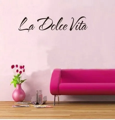 & La dolce vita итальянские цитаты настенные наклейки для детской спальни гостиной