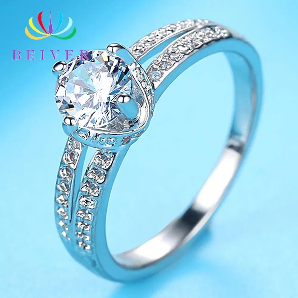 Beiver 2019 New Fashion Engagement Rings for Women Eight Hearts And Swords Jewelry Valentine's Day Gifts | Украшения и