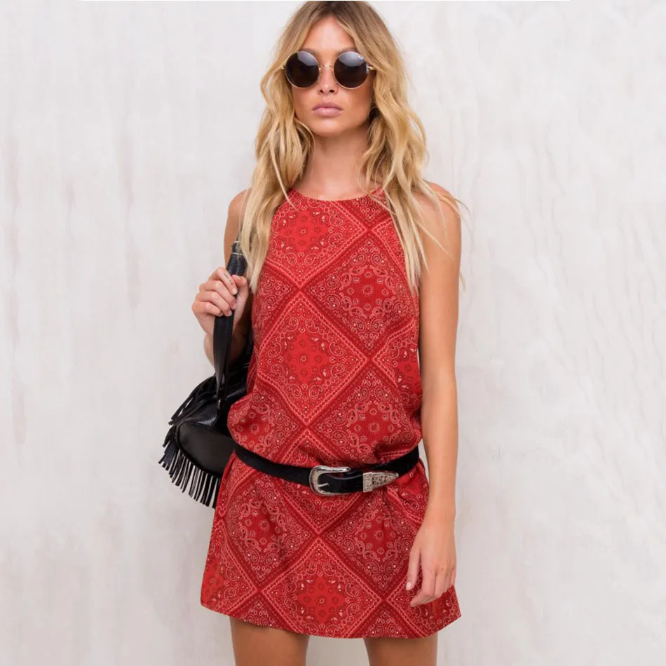 2018 летнее платье женское Бохо без рукавов с открытыми плечами сексуальное