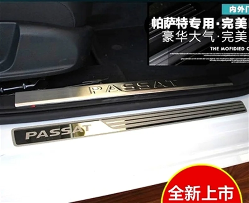 4 шт. накладки на дверные пороги для Volkswagen VW Passat B5 B7|vw stainless steel|stickers forstickers stickers |
