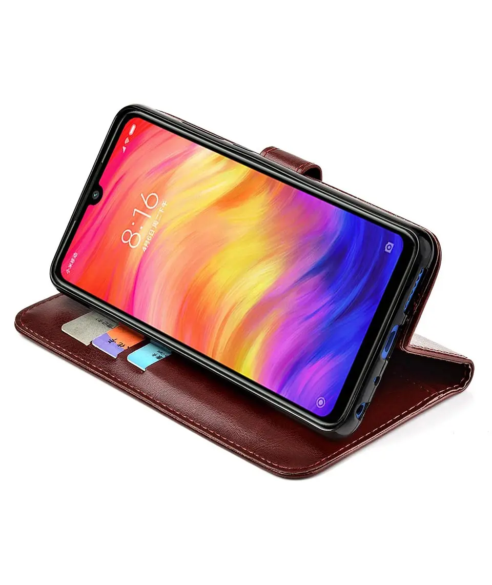 Кожаный чехол-книжка для Xiaomi Redmi note 7, чехол для Redmi note 7, чехол для телефона Xiaomi Redmi Note 7 Pro Note7, чехол
