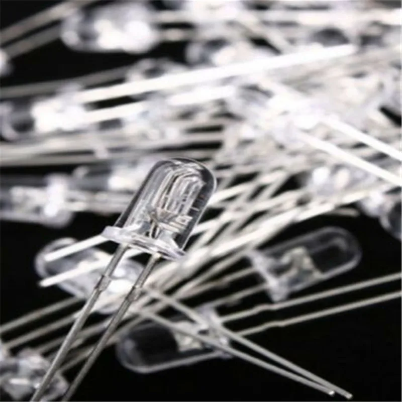 100pcs/lot F5 LED Light Diode Lamp Beads Round Water Clear Top Green/Yellow/Blue/White/Red Kit DIY Bulb | Лампы и освещение