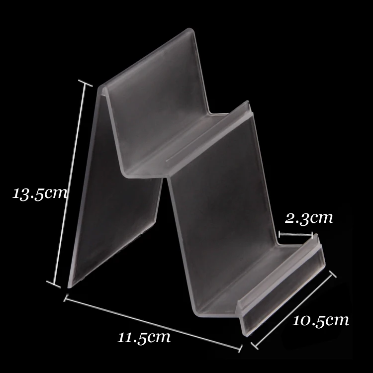 

Оптовая продажа, 4 шт., пластиковый матовый кошелек для телефона, карты, дисплей, стенд, держатель, 2 уровня, TVQ-LJWS-12