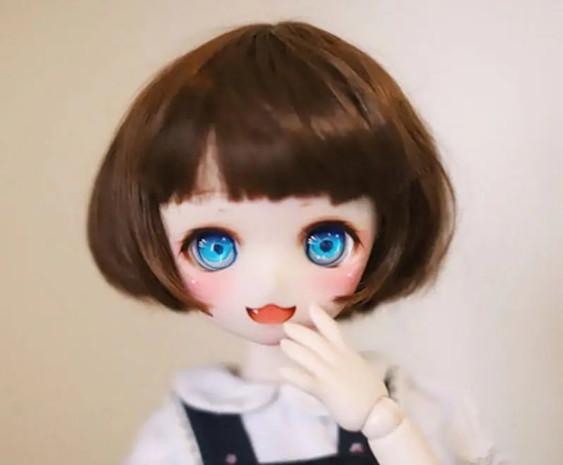 C-----wig D01-P429 детская игрушка ручной работы 1/6 1/4 1/3 аксессуары для кукол BJD/SD парик Золотая девушка Грибная голова короткие волосы 1 шт - Цвет: C-----wig