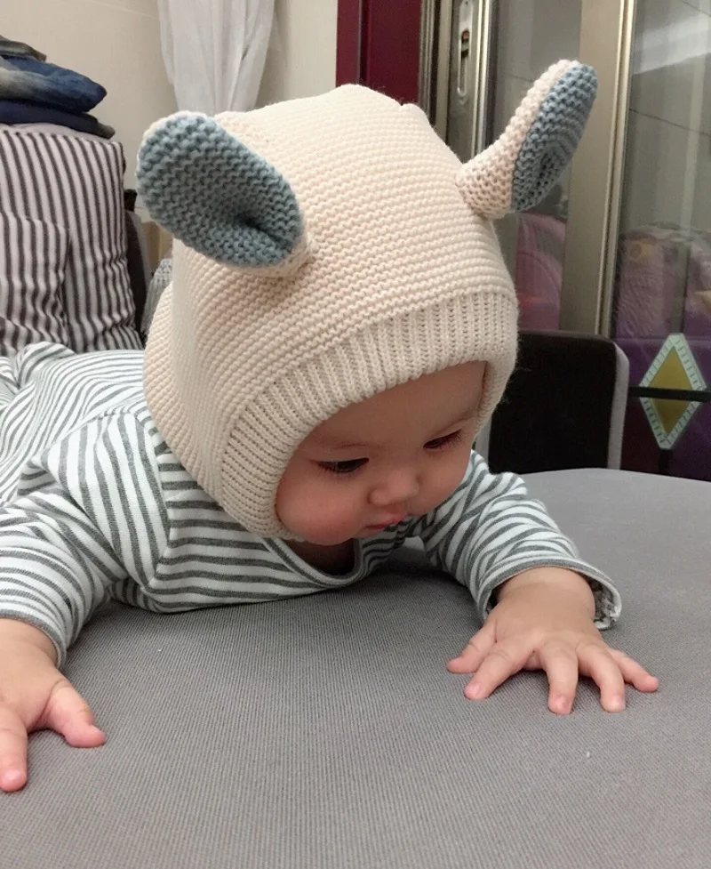 Новые детские Шапки в 3 размерах; От 1 до 3 лет Одежда для мальчиков и девочек Шапки детская осень-зима Шапки Капо шапки для детей на осень-зиму; Baby muts KF269
