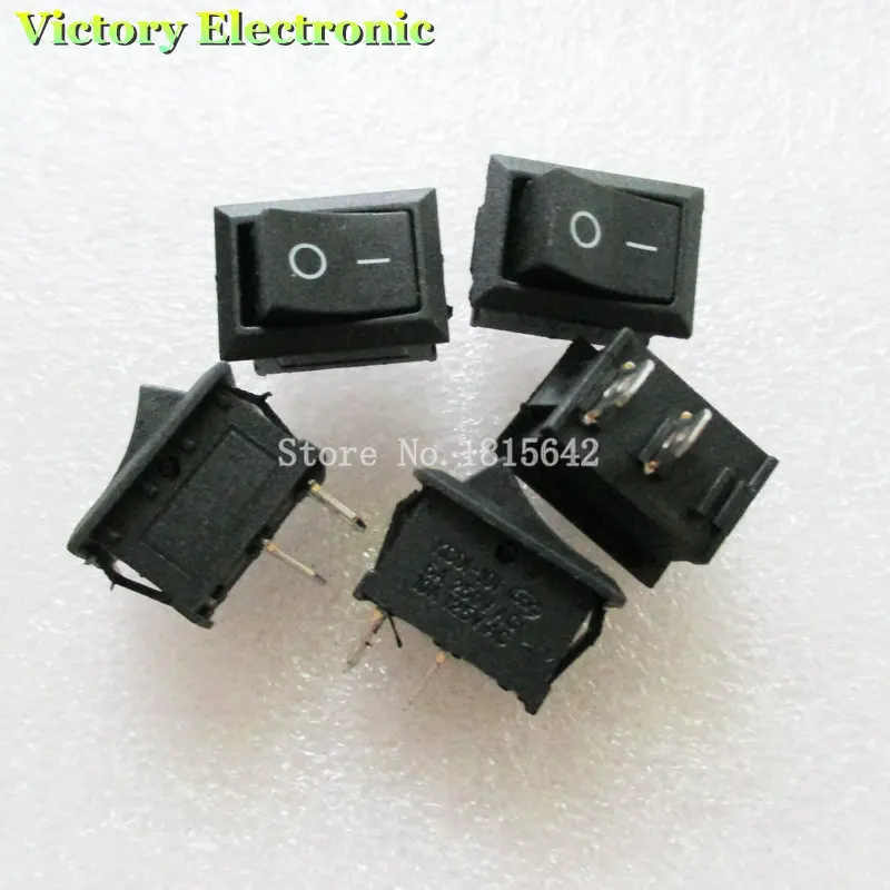 New Black Mini 6A 10A 110V 250V KCD1 101 2Pin Snap in On/Off 5 шт./лот 21 мм * 15 мм|mini mini| |