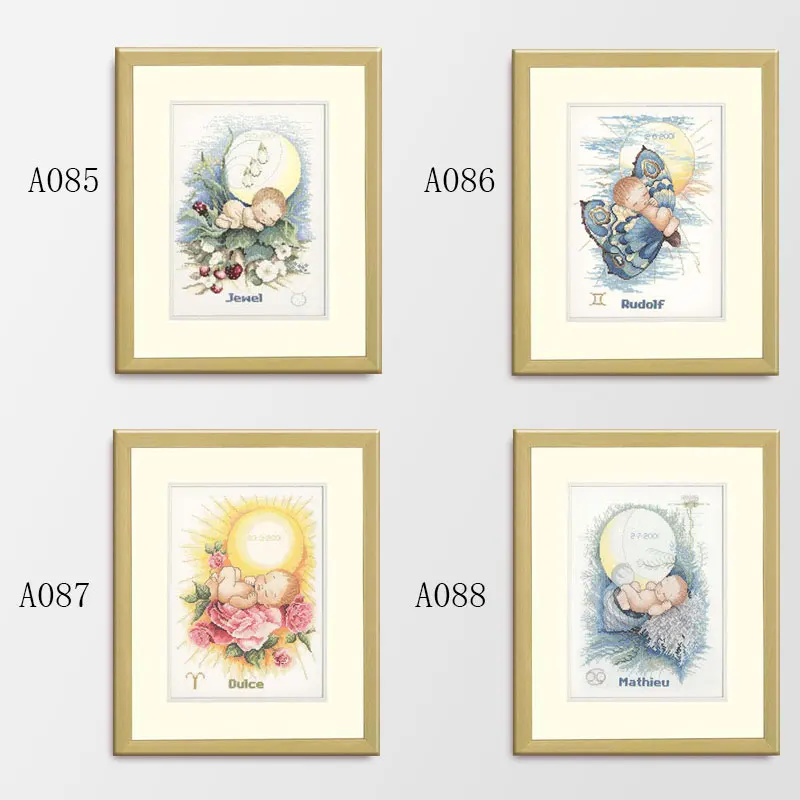 Fishxx Набор для вышивки крестом A085 A088 Cute Constellation Baby Flower четыре шаблона ручная