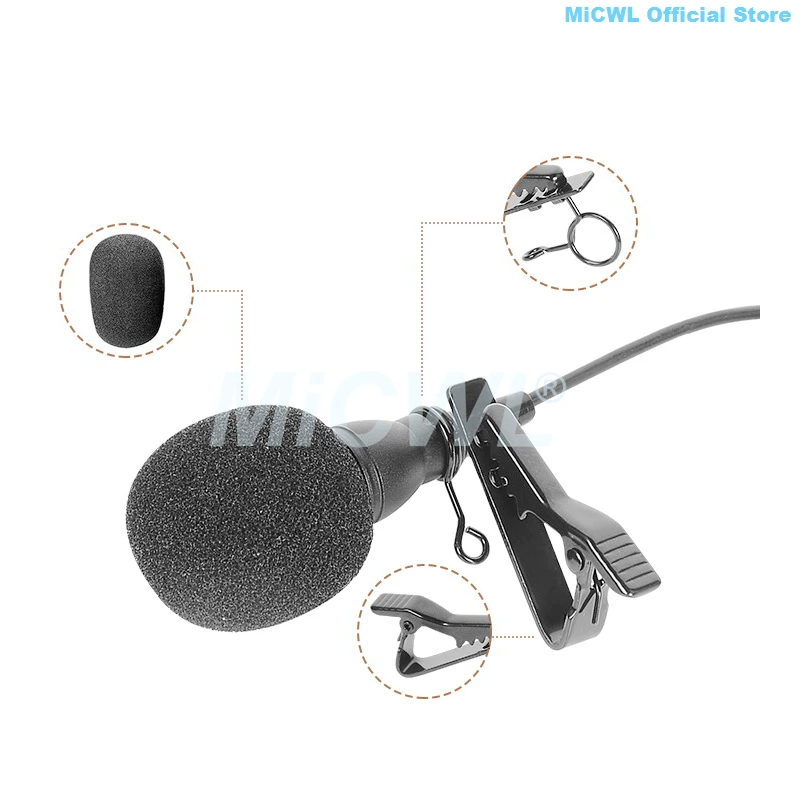 Черный петличный микрофон C55 с зажимом для галстука нагрудный Sennheiser Audio Technica MiPro AKG
