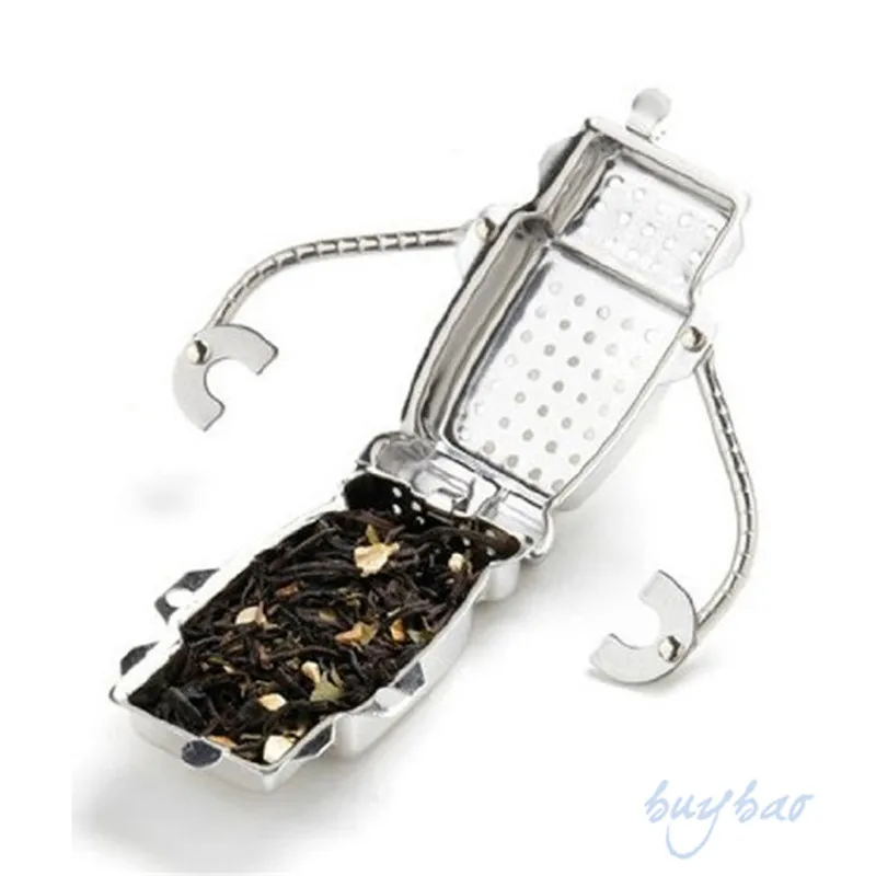 Новый чай Infusers из нержавеющей стали милый робот для заварки чая рециркулируемые