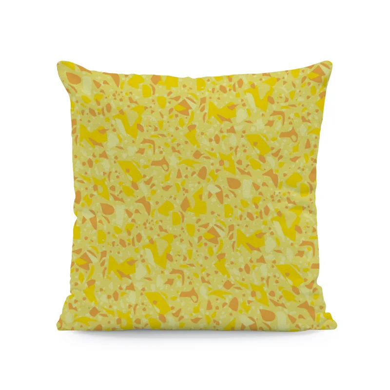 16 Fashion Literary Terrazzo Hug Pillow Stone Shard Stitching Pattern Comfortable Cushion Cover 45Cm Peach Skin Decorative Bedroom - Color: 16