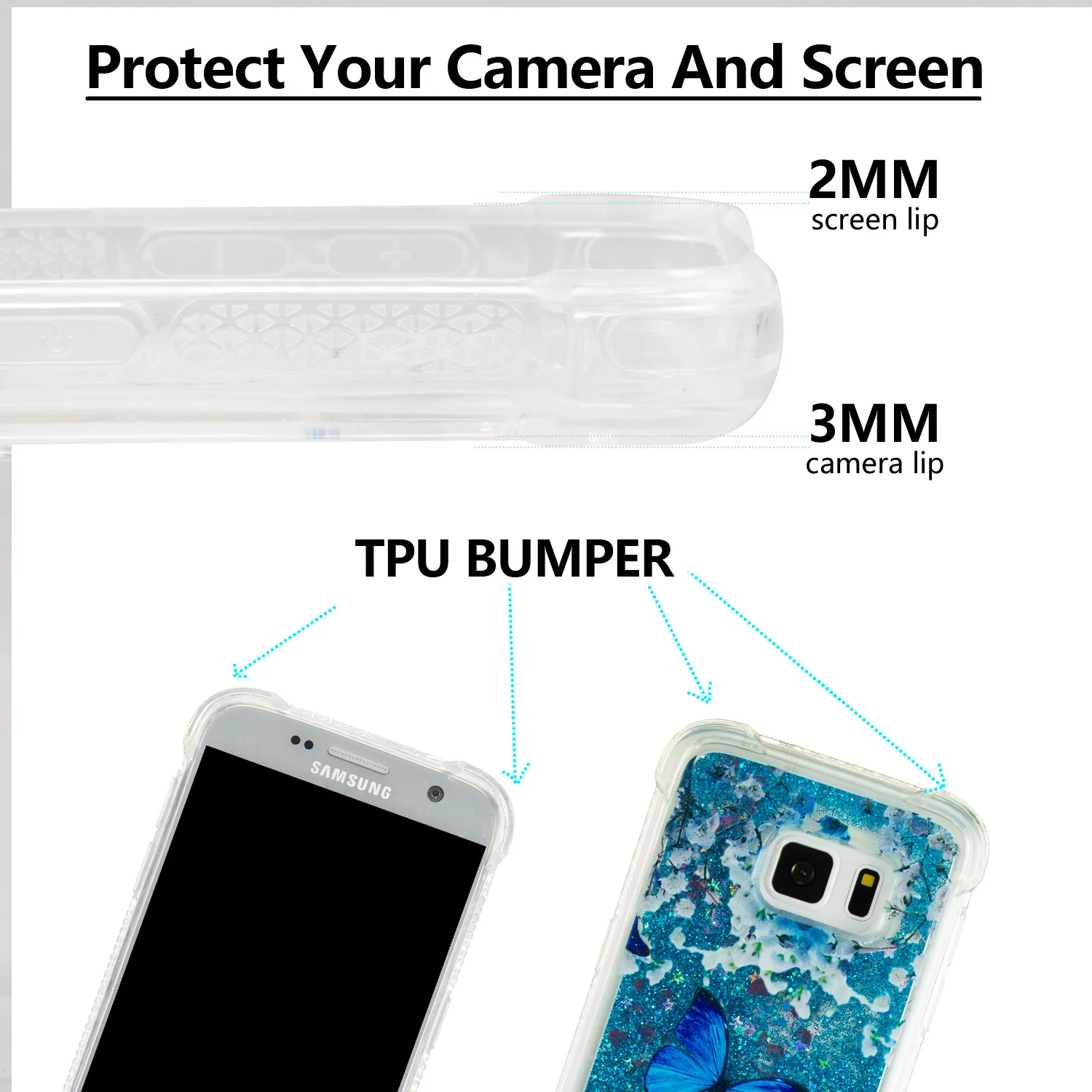 Чехол для телефона Samsung S7 7 S G930F G930FD с динамическим сердечком и зыбучим песком Galaxy