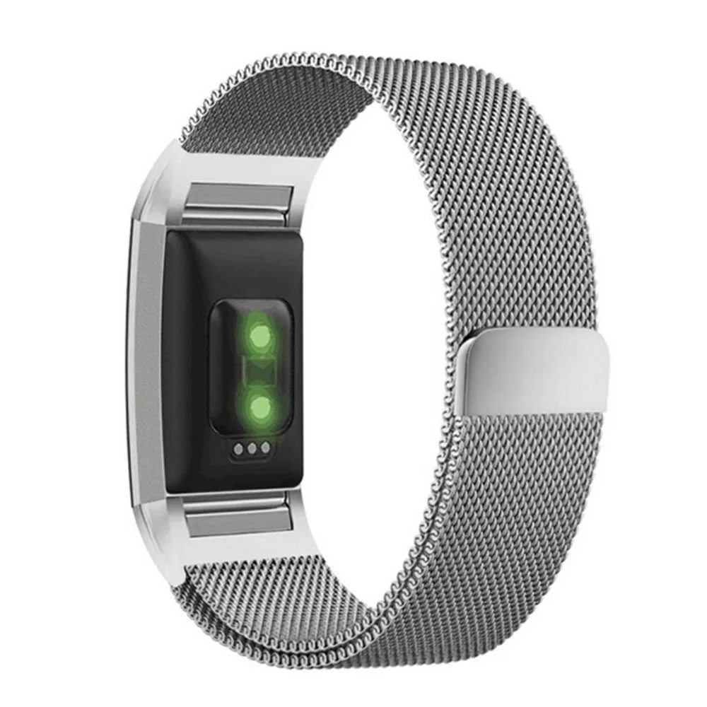 Миланская петля ремешок для браслета FitBit Charge 2 Магнитный Браслет замена ссылка