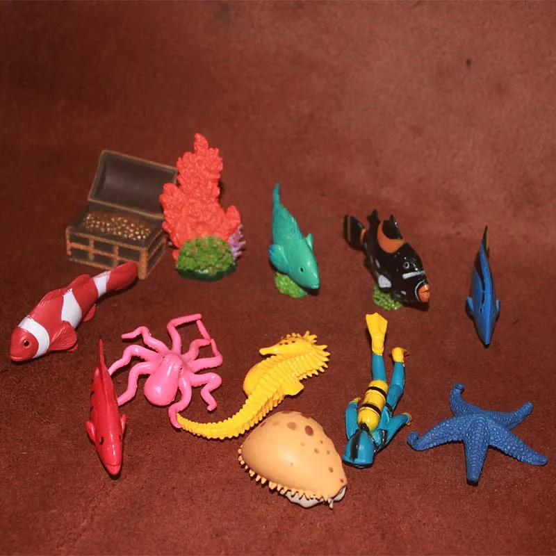 Твердая фигурка из ПВХ модель игрушки в подарок морские животные тропические