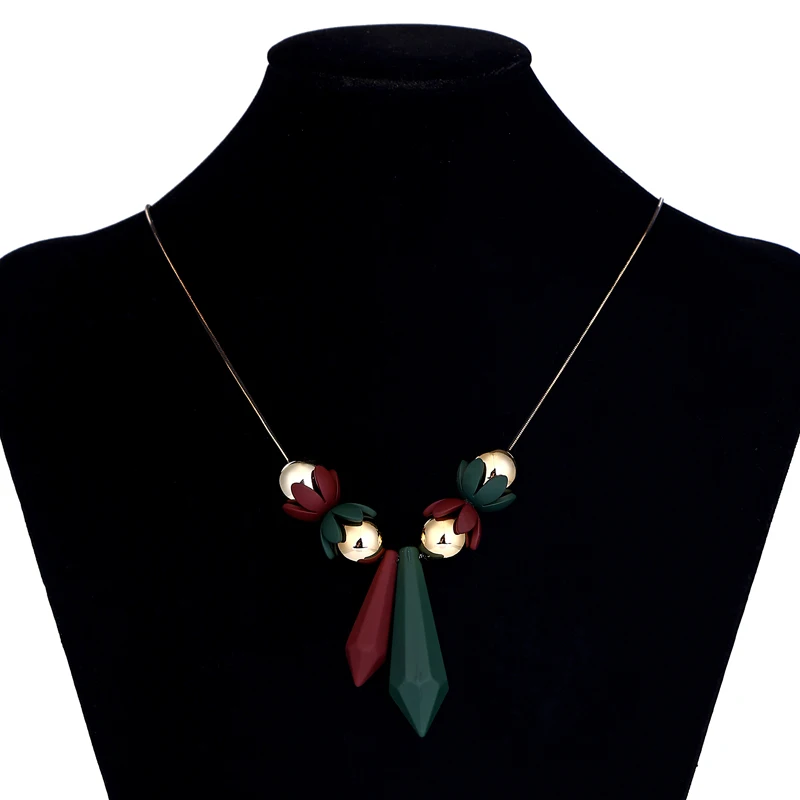 YAOLOGE акрил золотым бисером кристалл сверла тела заявление ювелирные ожерелья и