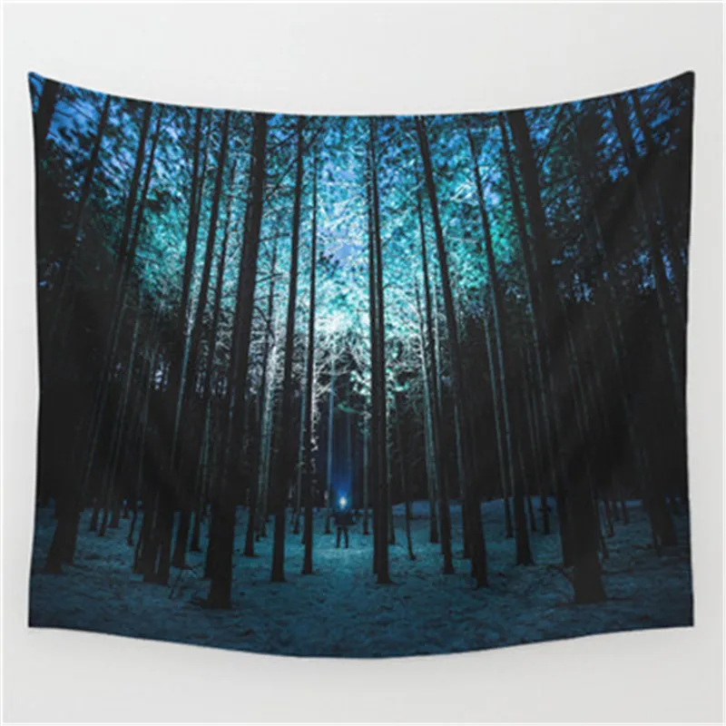 Home Decorative Tapestry Forest Theme Printed Mandala Wall Carpet Hippie Hanging | Дом и сад