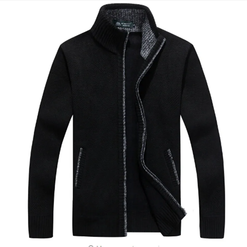 

2016 Brand Fashion Sweater Men's Zipper Cardigans Long Sleeve Warm Sweaters Men Coats