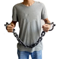 plastic handcuffs for halloween cosplay prisoners dress up handcuffs shackles holiday decoration props gadgets