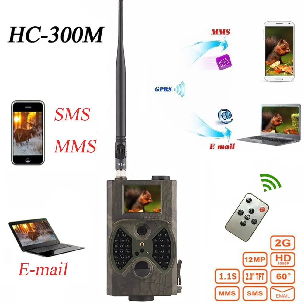 HC300M дикая охотничья камера 12MP фото ловушки электронная почта MMS GSM 1080P ночного