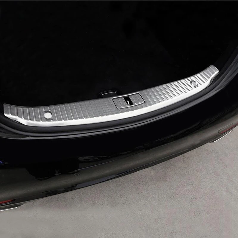 

For Mercedes Benz S-Class 2014-2018 Stainless Steel Car Trunk Inner & Outer Rear Tail Box Bumper Pedal Plate Panel Cover Trims