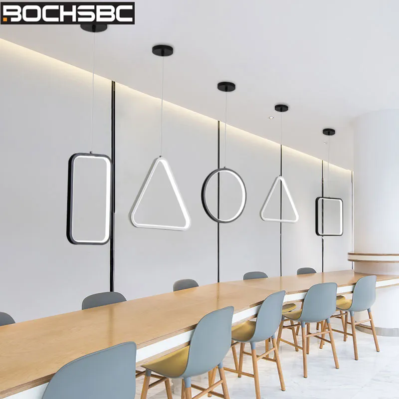 Простая Светодиодная лампа BOCHSBC алюминиевая фотолампа современный абажур из ПВХ