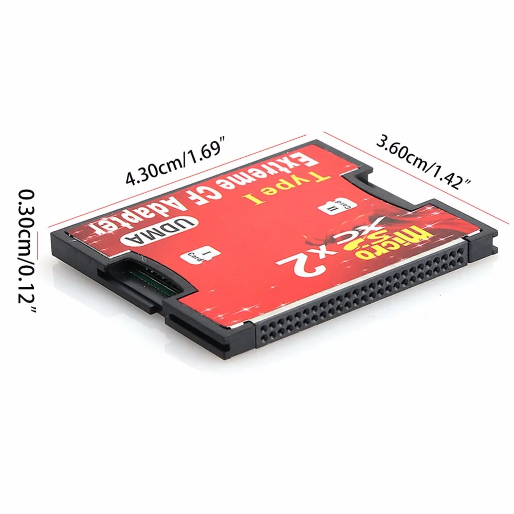 Micro SD TF SDHC 2 портовый слот для type I Compact Flash Card CF Reader Adapter CI C26|cf reader|cf card readercompact flash reader |