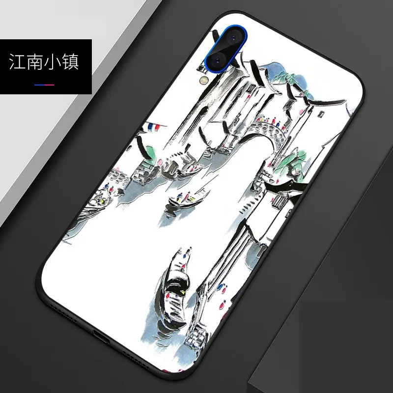 Рельефный Винтажный чехол в японском стиле для Meizu E3 Snow Mountain deduct Crane ME3 | Мобильные