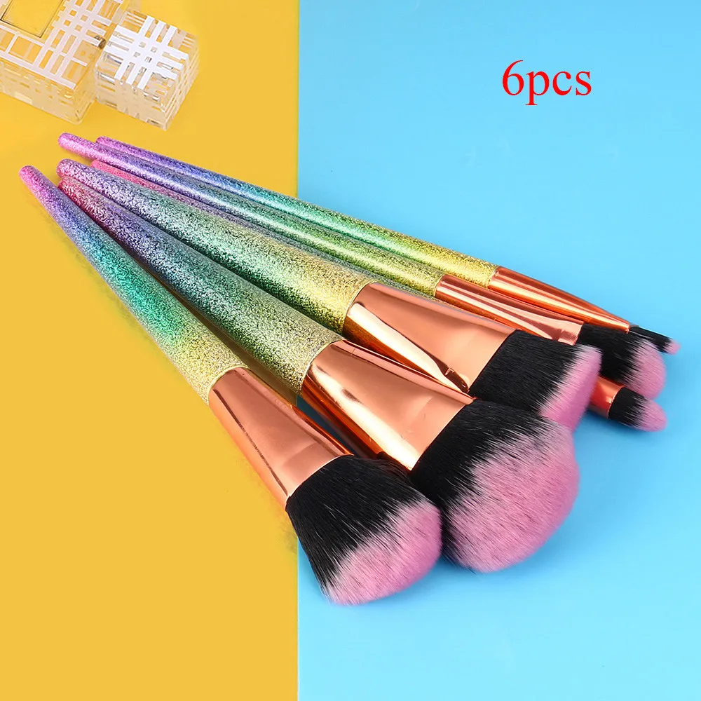 Профессиональные 6 шт макияж набор кистей для теней Пластик подводки бровей