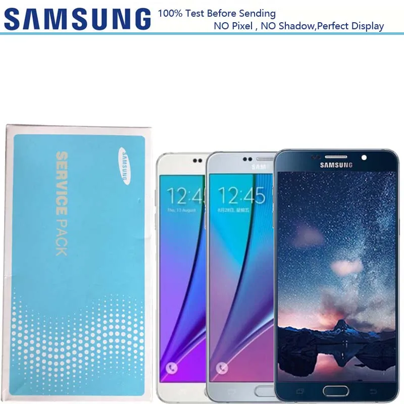 2560*1440 5,7 супер AMoled lcd экран с рамкой для samsung Note 5 N9200 N920F N920A N920T N920C N920V N920W8 lcd сенсорный экран