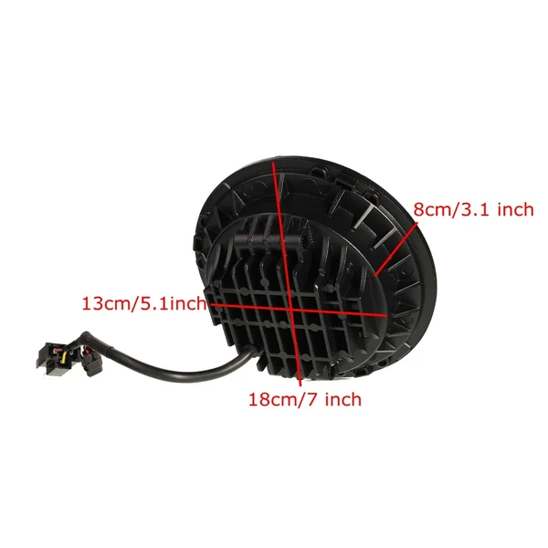 Светодиодный лампочка для фар 7 дюймов с кольцом ангельских глаз Halo &amp DRL