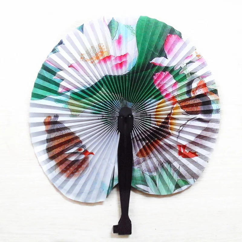 2 шт. складной Ручной Веер в китайском стиле с цветочным принтом вечерние
