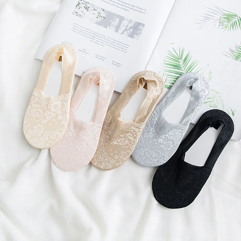[EIOISAPRA] женские кружевные Шелковые летние носки с цветочным рисунком деловые