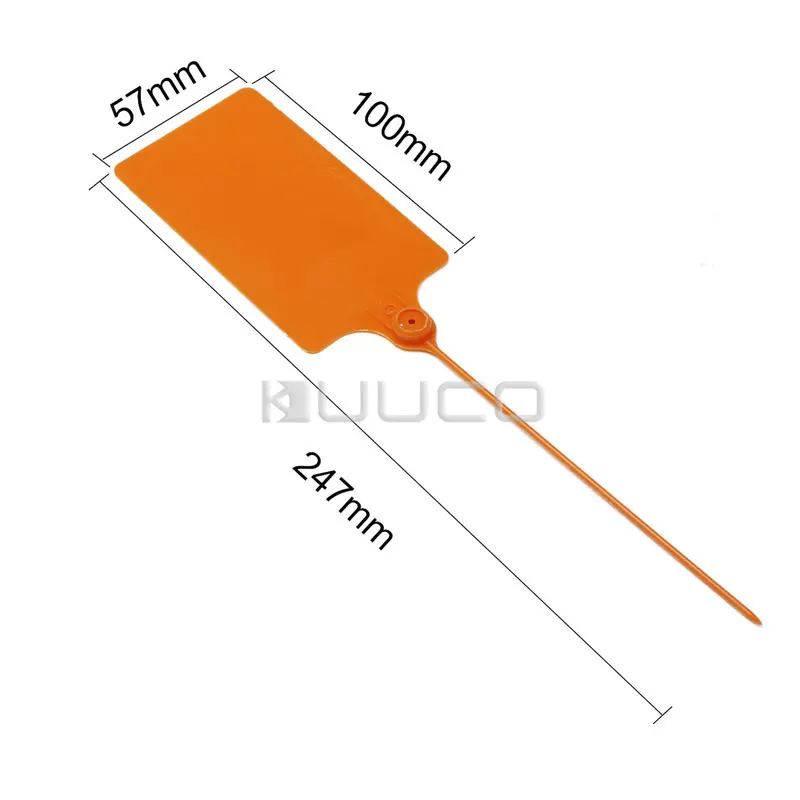 Этикетки нейлоновые большие с двойной блокировкой 6 цветов 57x100 мм ярлыки