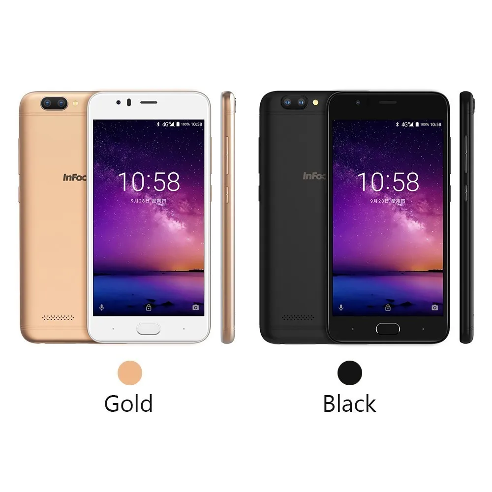 Infocus A3, мобильный телефон, 5,2 дюймов, LTE, 4G, смартфон, 2 Гб+ 16 ГБ, 3050 мАч, четырехъядерный телефон, отпечаток пальца, двойной, Android 7,0, сотовые телефоны