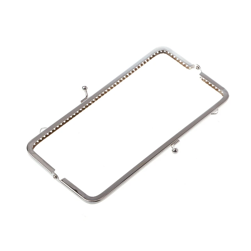

1PC Square Women Ladies Metal Frame Kiss Clasp For Handle Coin Shoulder Bag Purse Accessories DIY 18cm