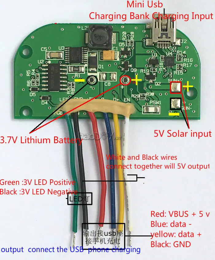 5V Солнечное зарядное устройство Модуль Солнечный контроллер 3 7 V литиевая
